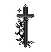 Cross - 3D with wrapped branch and star