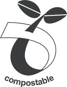 Compostable looped seedling logo
