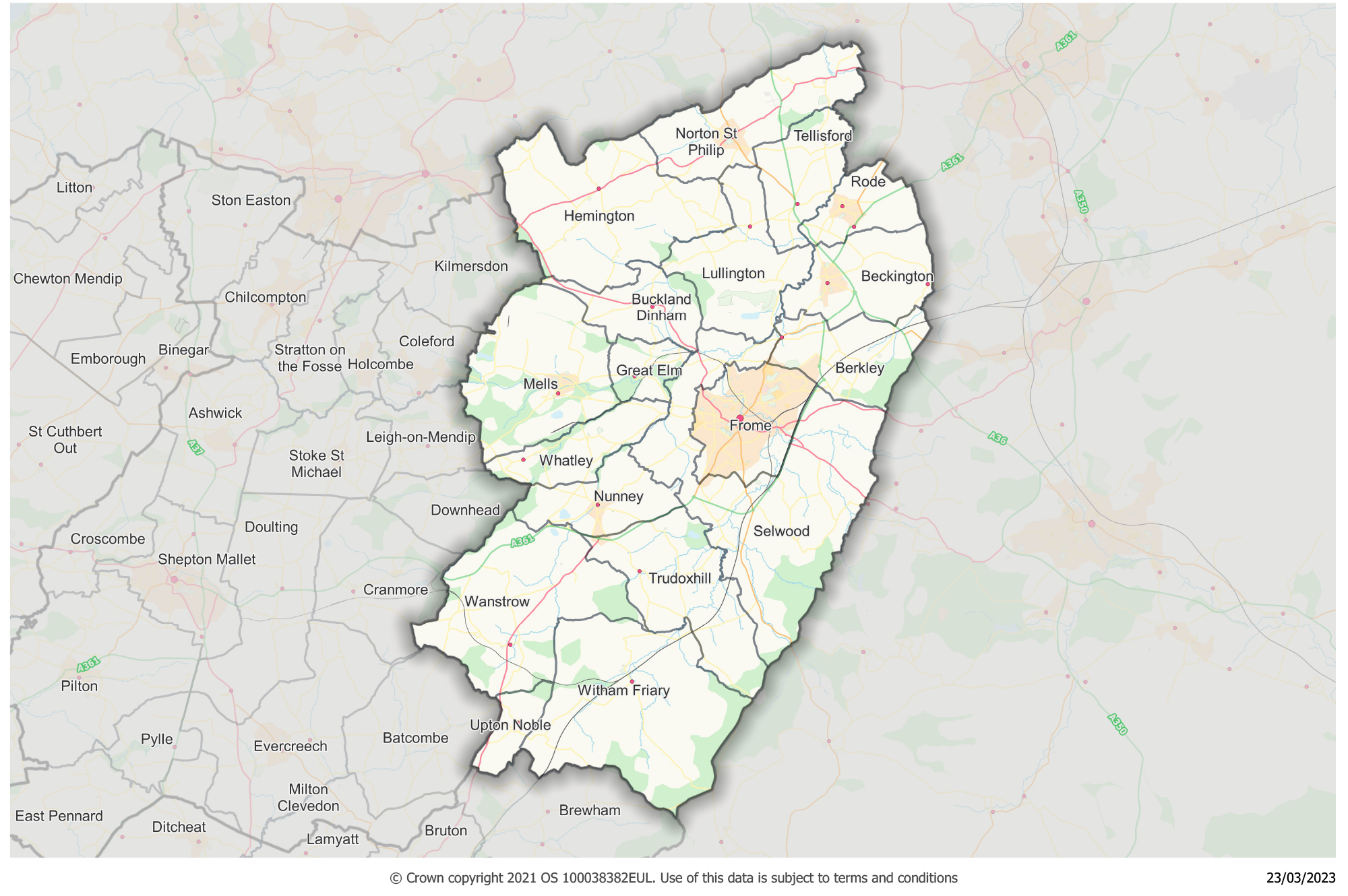 Frome area local community network pilot map