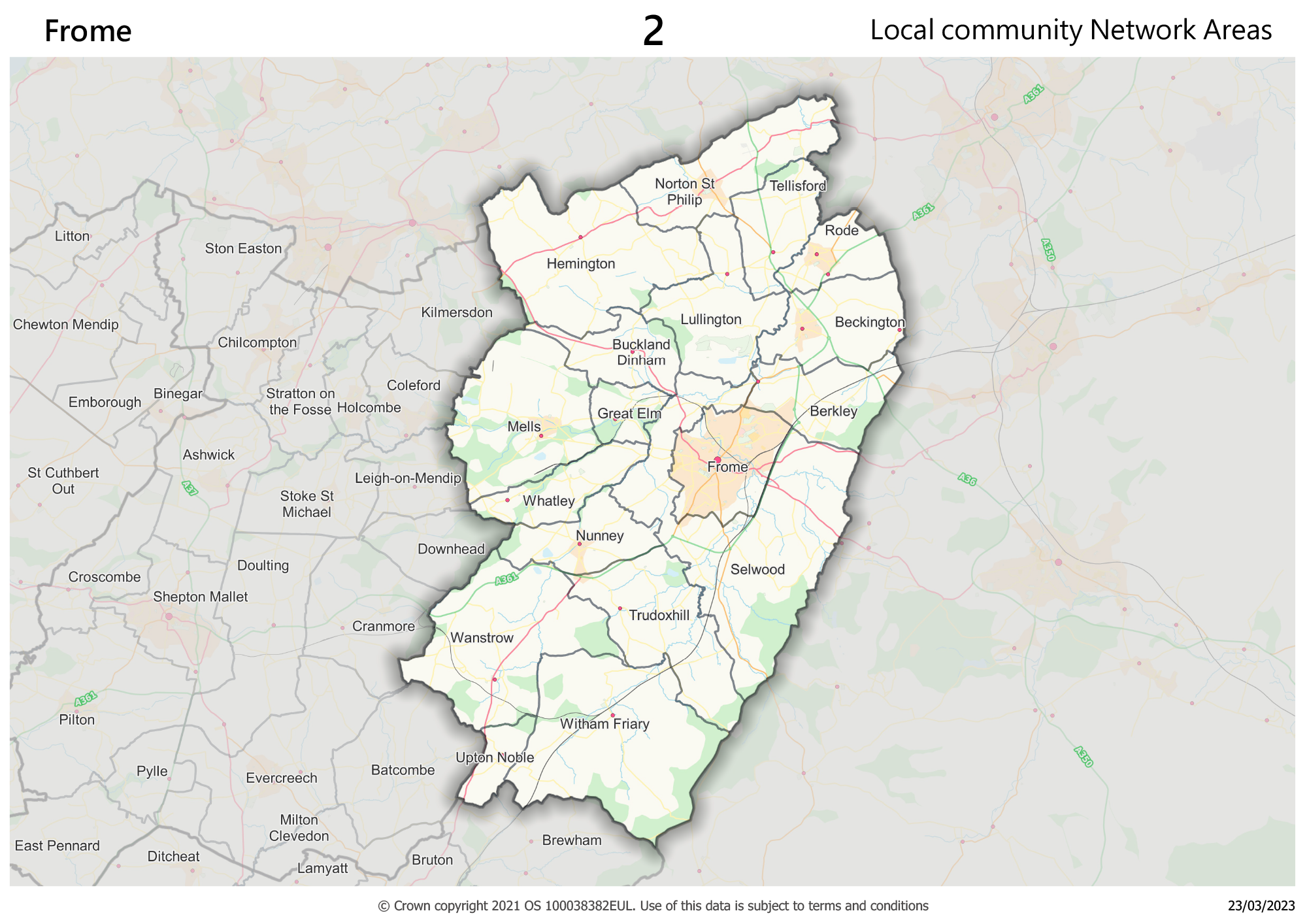 Frome area local community network pilot map