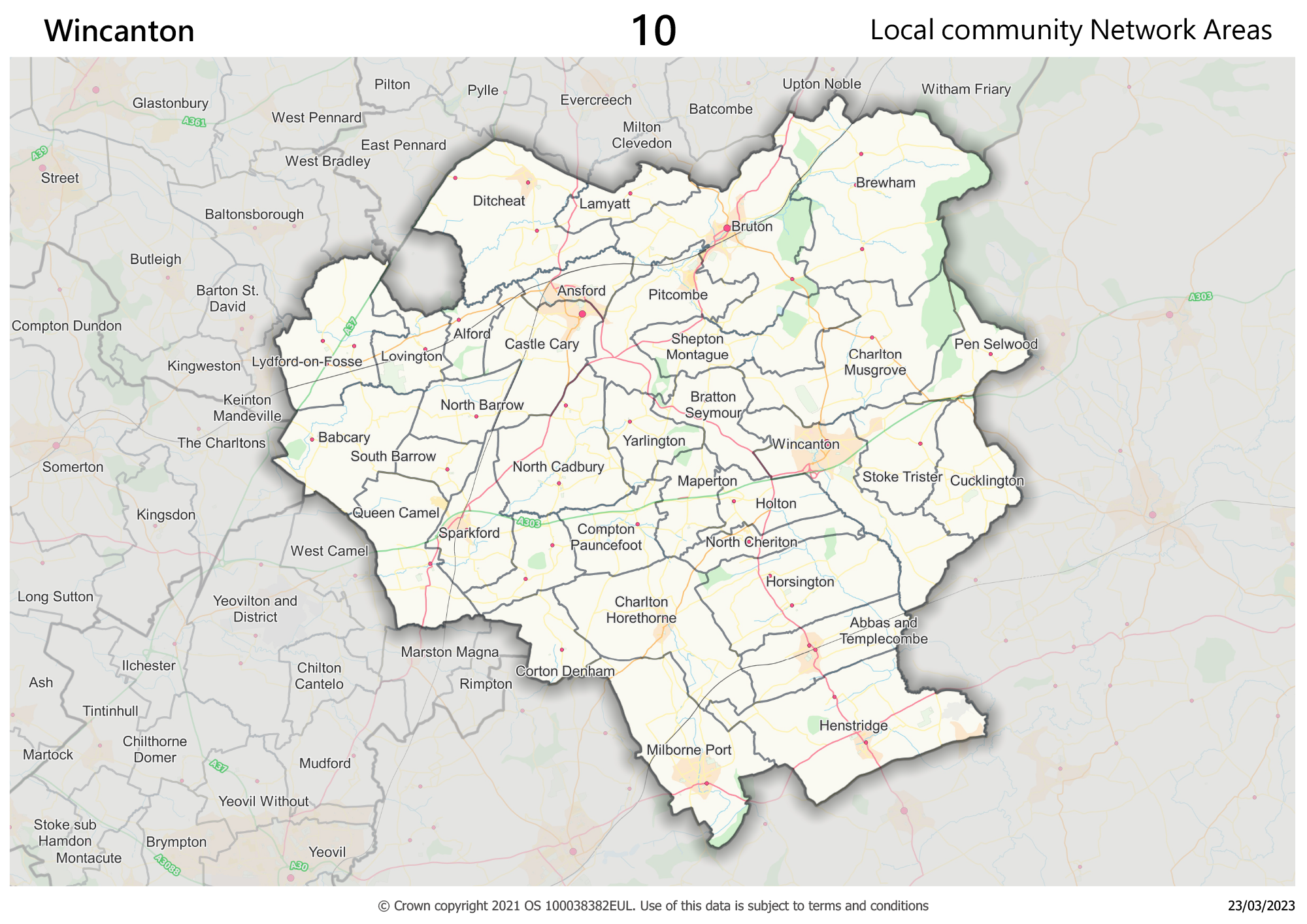South East Somerset local community network pilot map