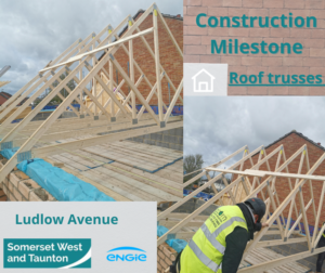 Reaching a construction milestone with the newbuild programme at North Taunton, roof trusses