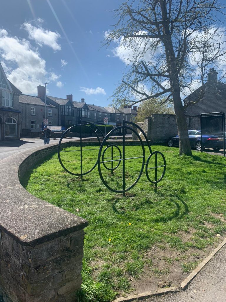 Penny Farthing bike racks in Cranhill Road, Street