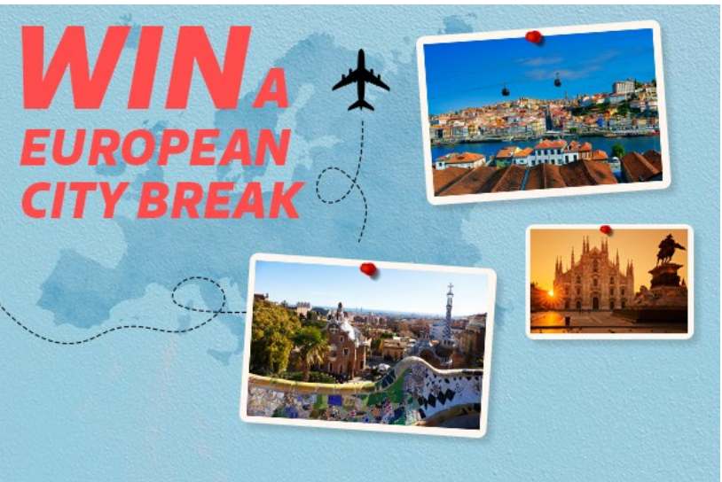 Illustration of city break destinations to be won