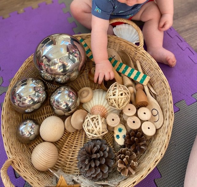 Picture – A child plays at Lucy Cross’s nursery in Yeovil