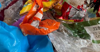 A selection of plastic bags and wrapping.