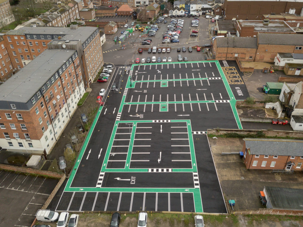 Aerial view of Crescent car park