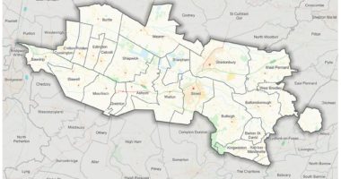 Avalon and the Poldens local community network area map