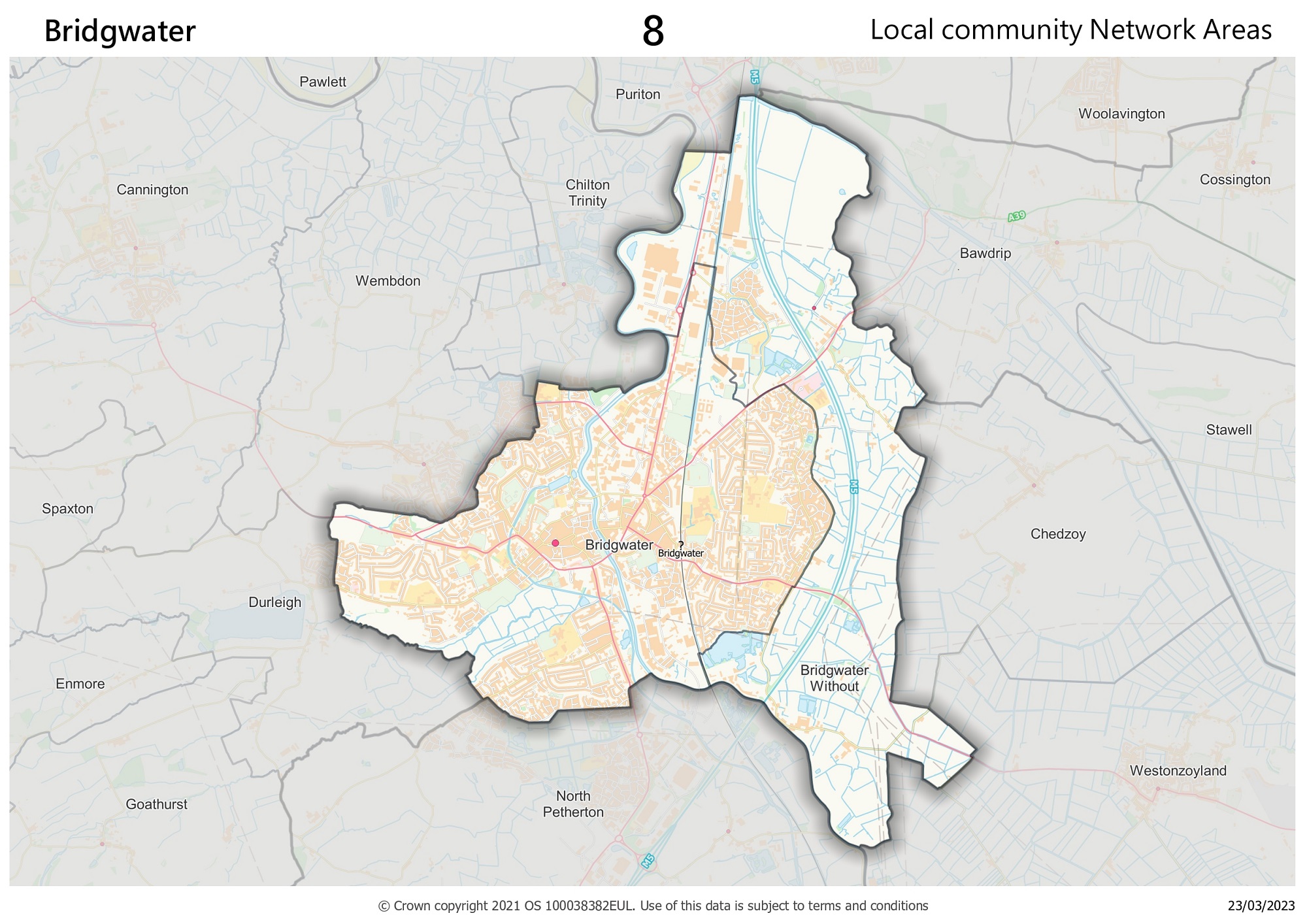 Bridgwater local community network area map