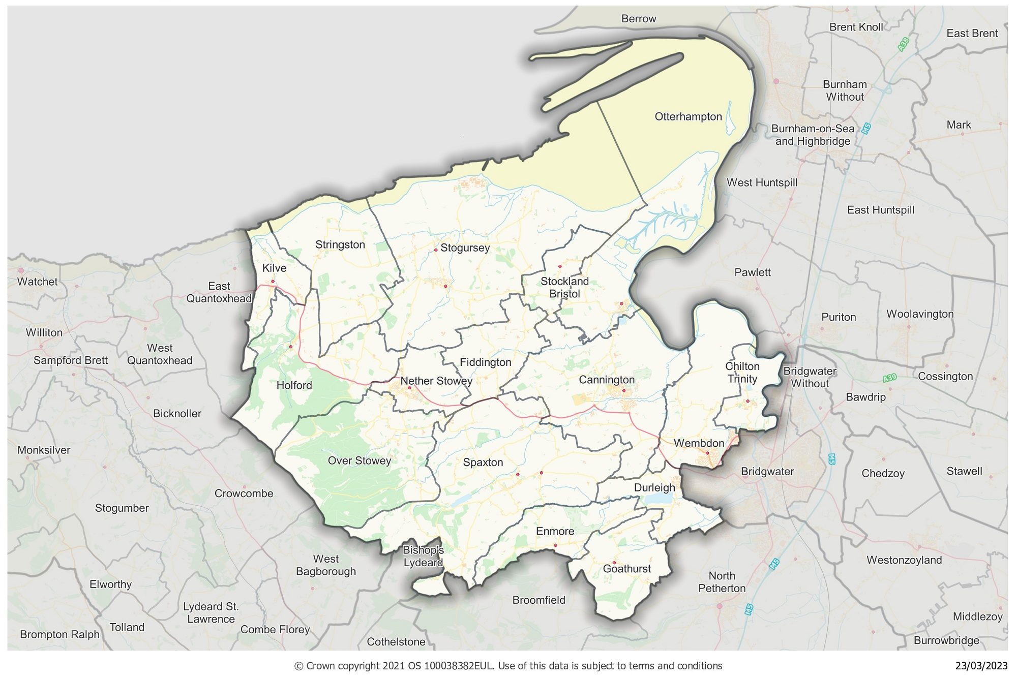 Dowsborough local community network area map