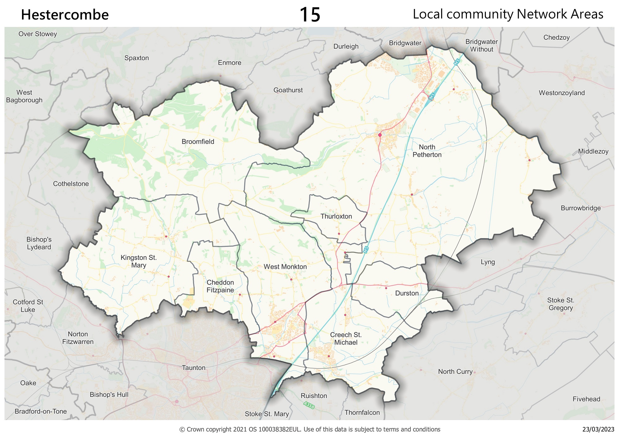 Hestercombe local community network area map
