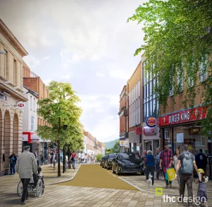 Artist's impression of improvements to Middle Street.