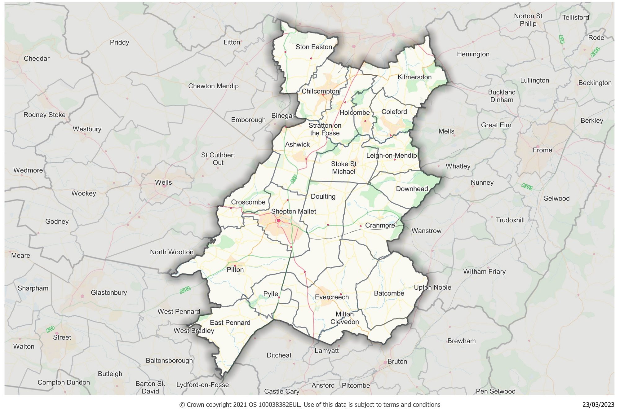 Shepton local community network area map