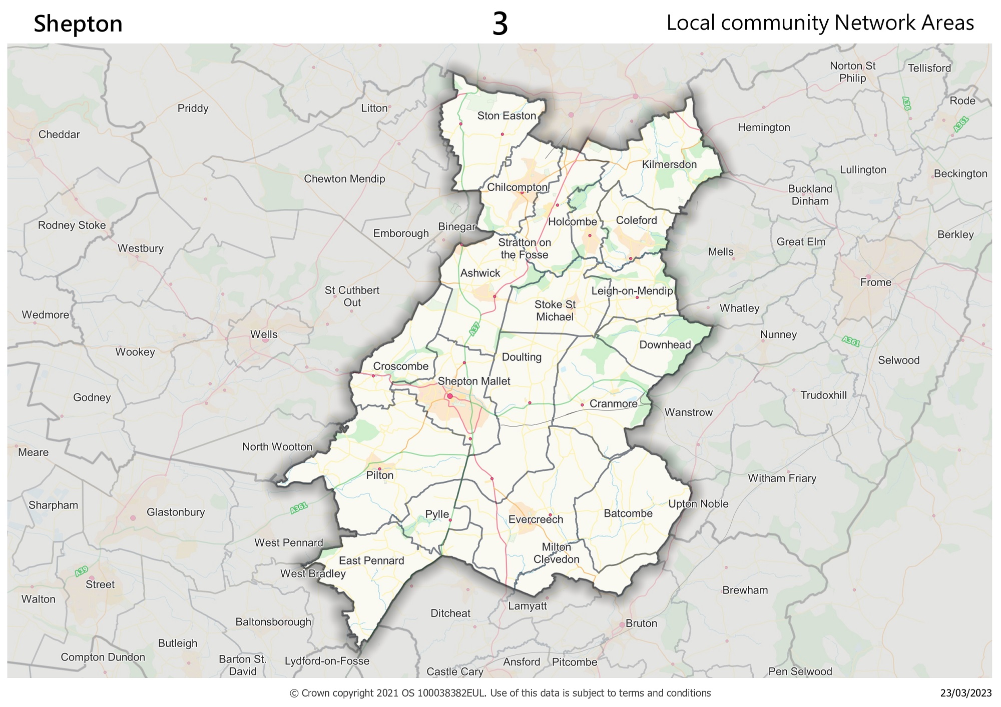 Shepton local community network area map