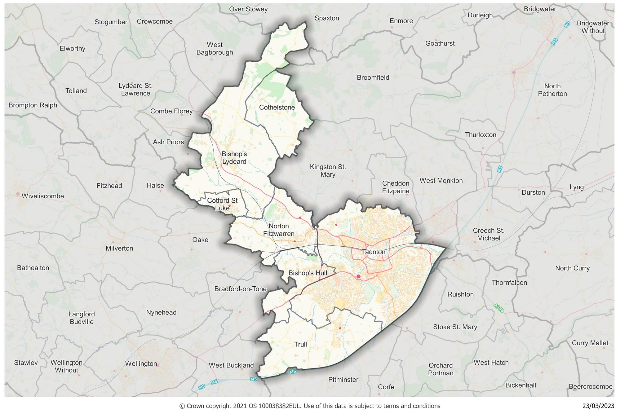 Taunton local community network area map