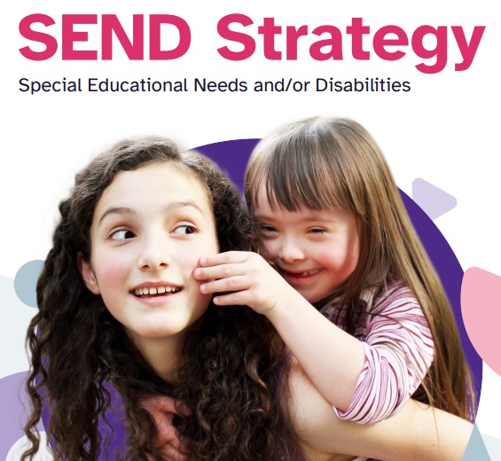 the SEND Strategy cover with photo of two children