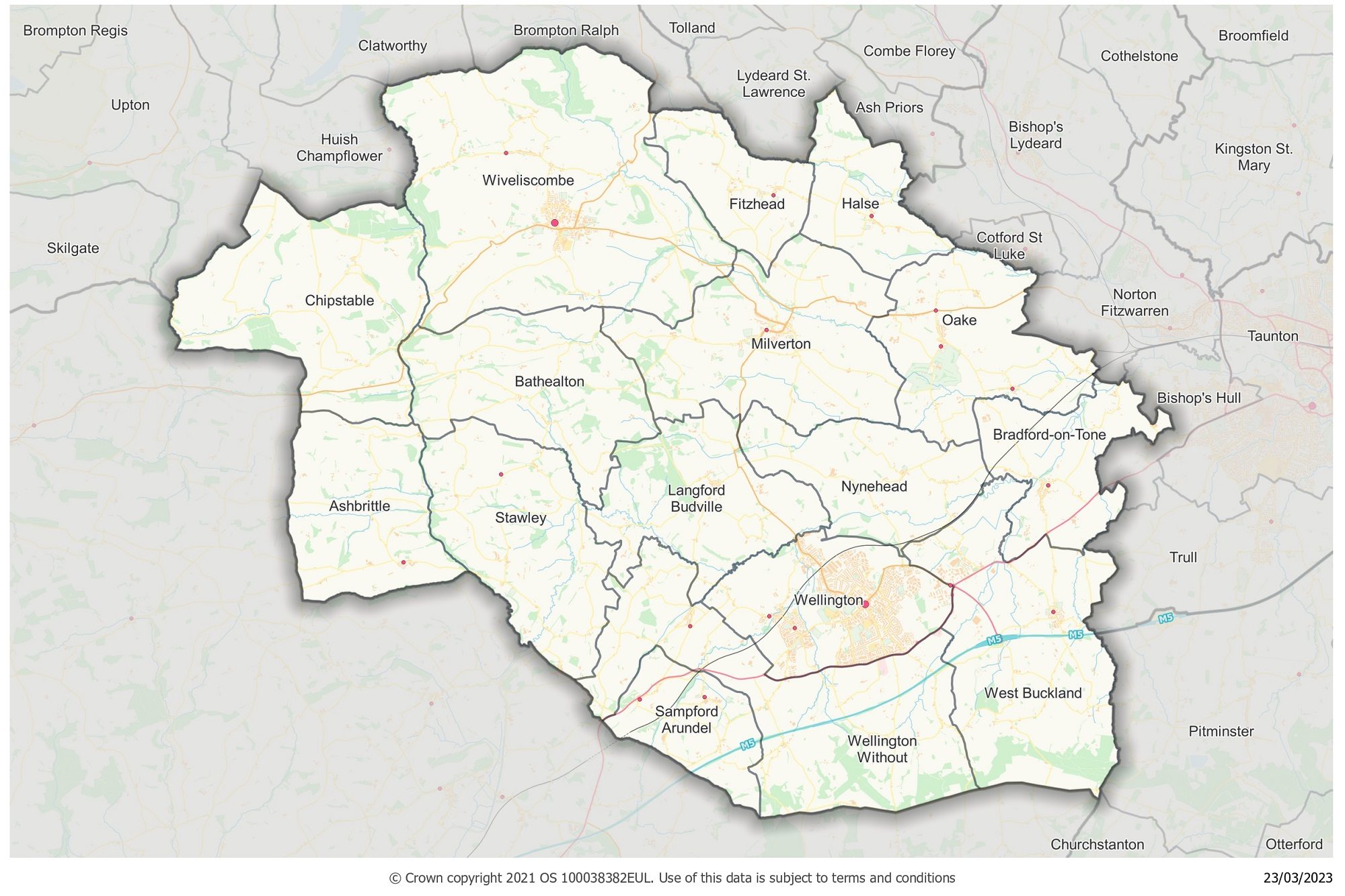 Wellington and Wiveliscombe local community network area map