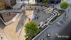 Public realm design for a modern Yeovil bandstand.