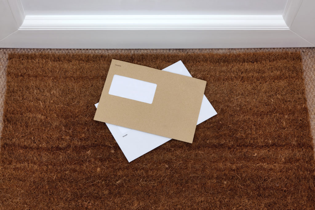 post on a doormat