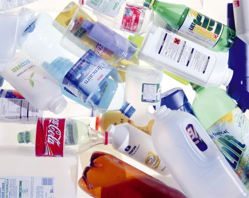 An assortment of plastics