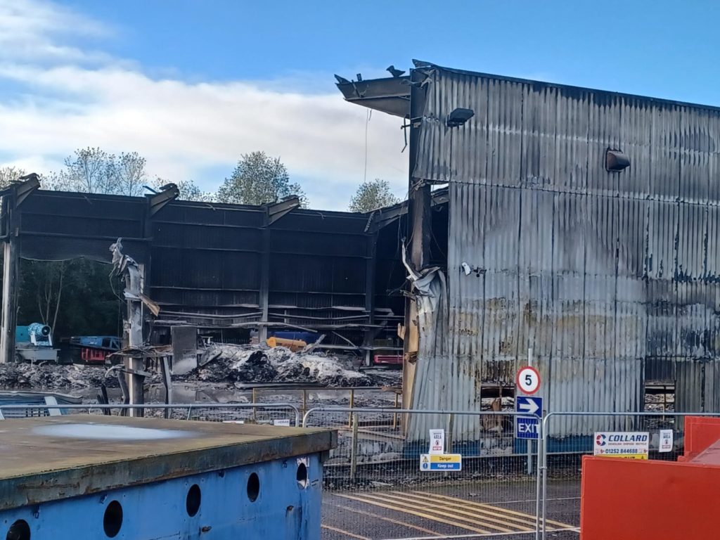 The Material Recovery Facility had to be demolished