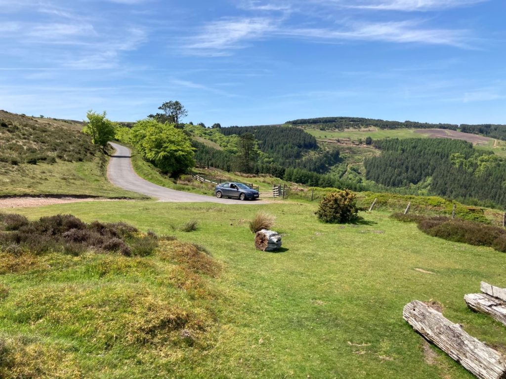 Porlock Scenic Toll Road with views of the hills