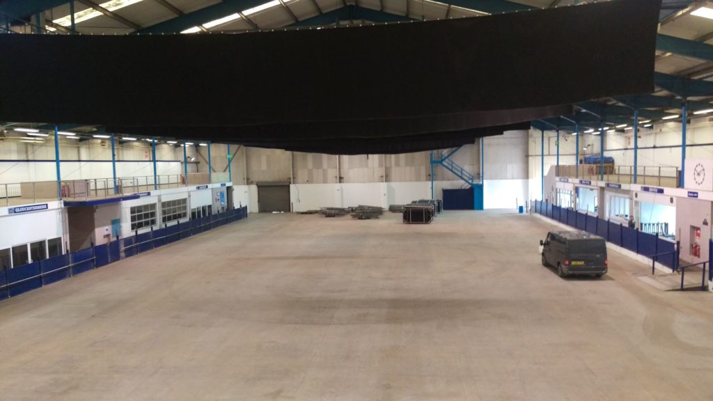 The Bath and West Showground inside building