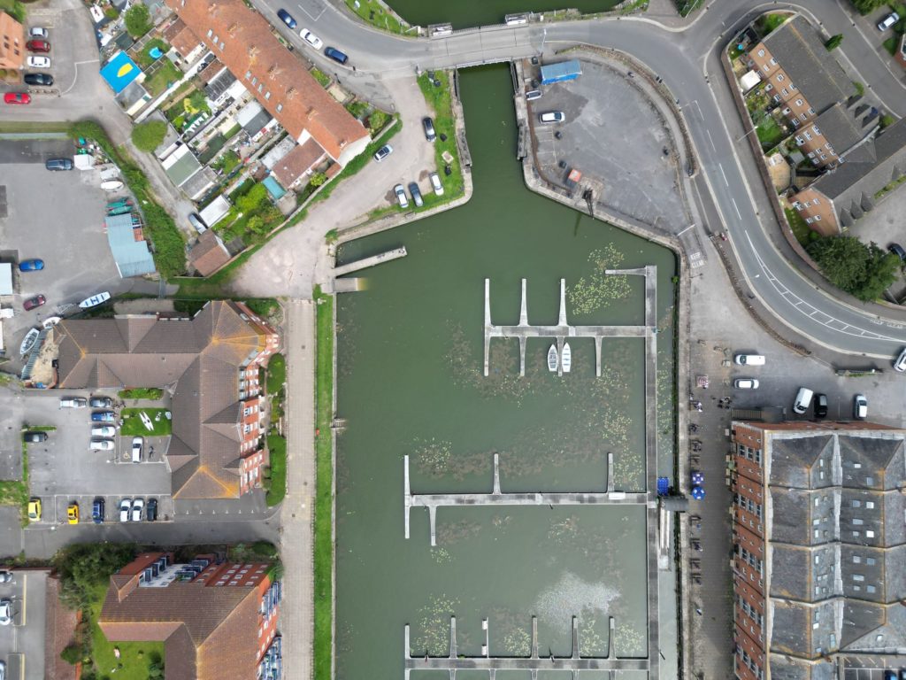 Bridgwater Docks aerial view