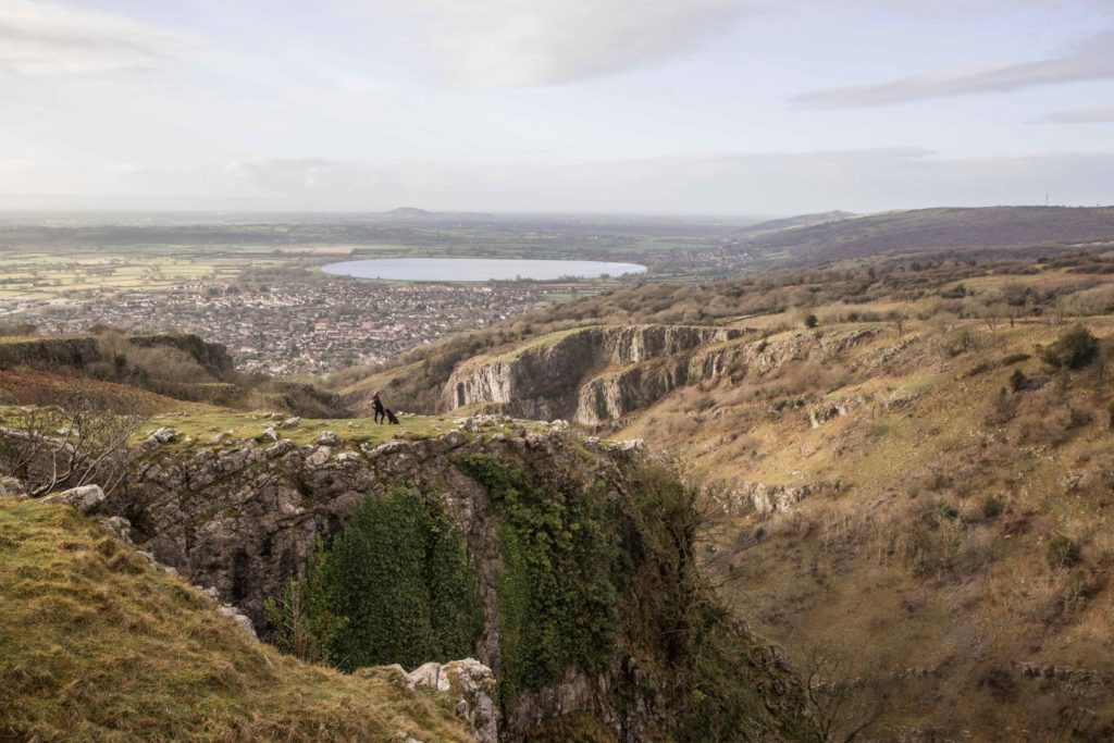 Cheddar Gorge Landscape, with Cheddar Reservoir in the background