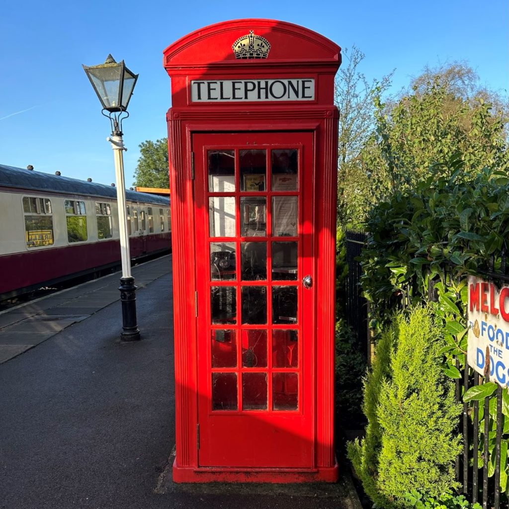 East Somerset Railway, red telephone box