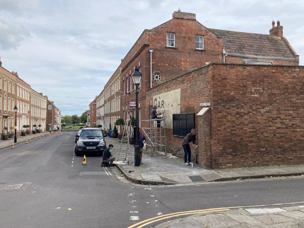 Film crew preparing Castle Street