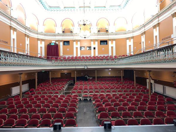 Bridgwater Town Hall Theatre, interior, stage facing the audience