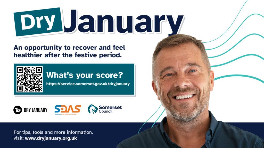 graphic showing how to find out more about Dry January