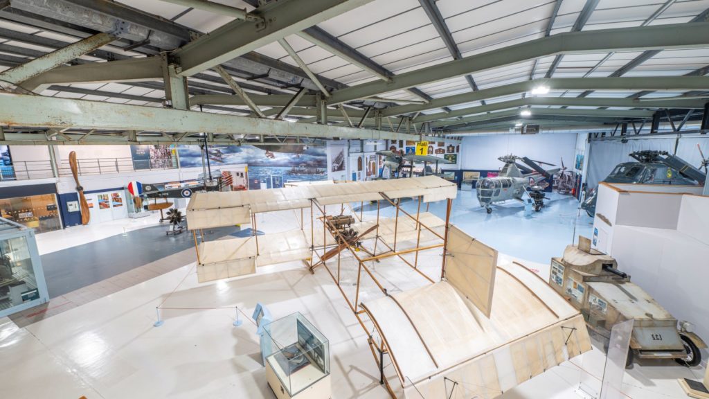 Fleet Air Arm Museum, interior, old planes