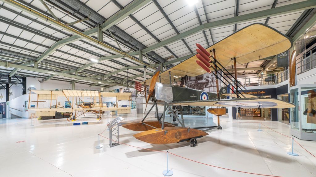 Fleet Air Arm Museum, interior, old planes