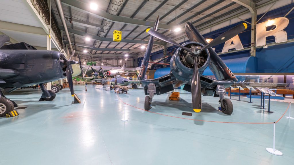 Fleet Air Arm Museum, interior, old planes