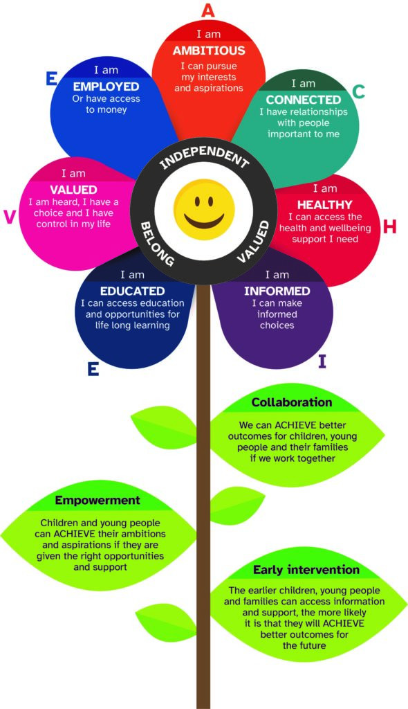 infographic of a flower summarising the copy