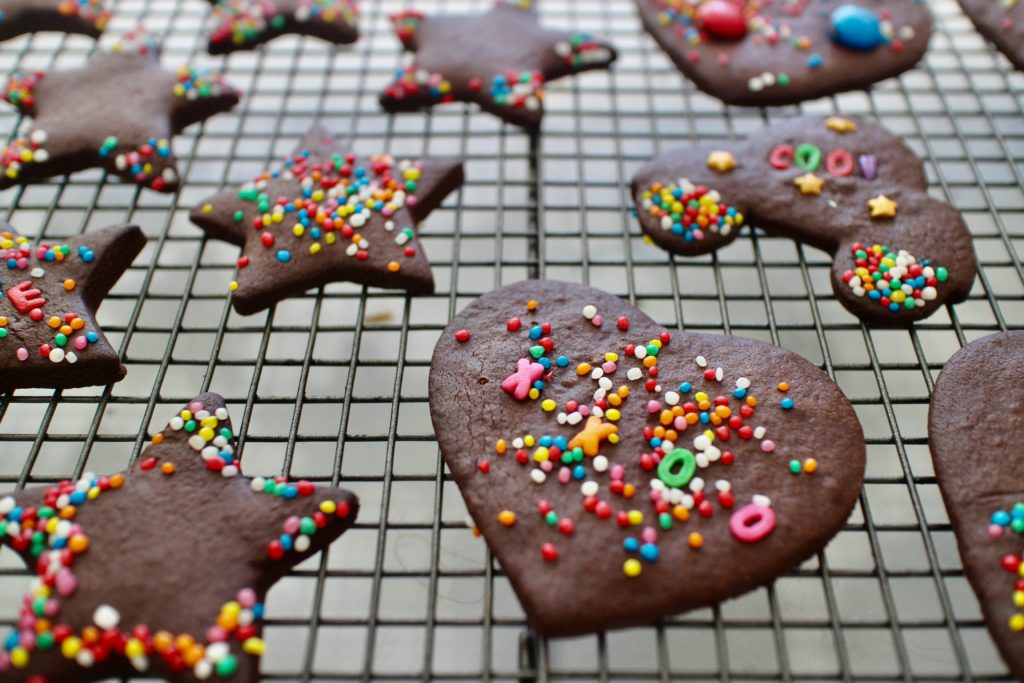 Home made heart shaped biscuits