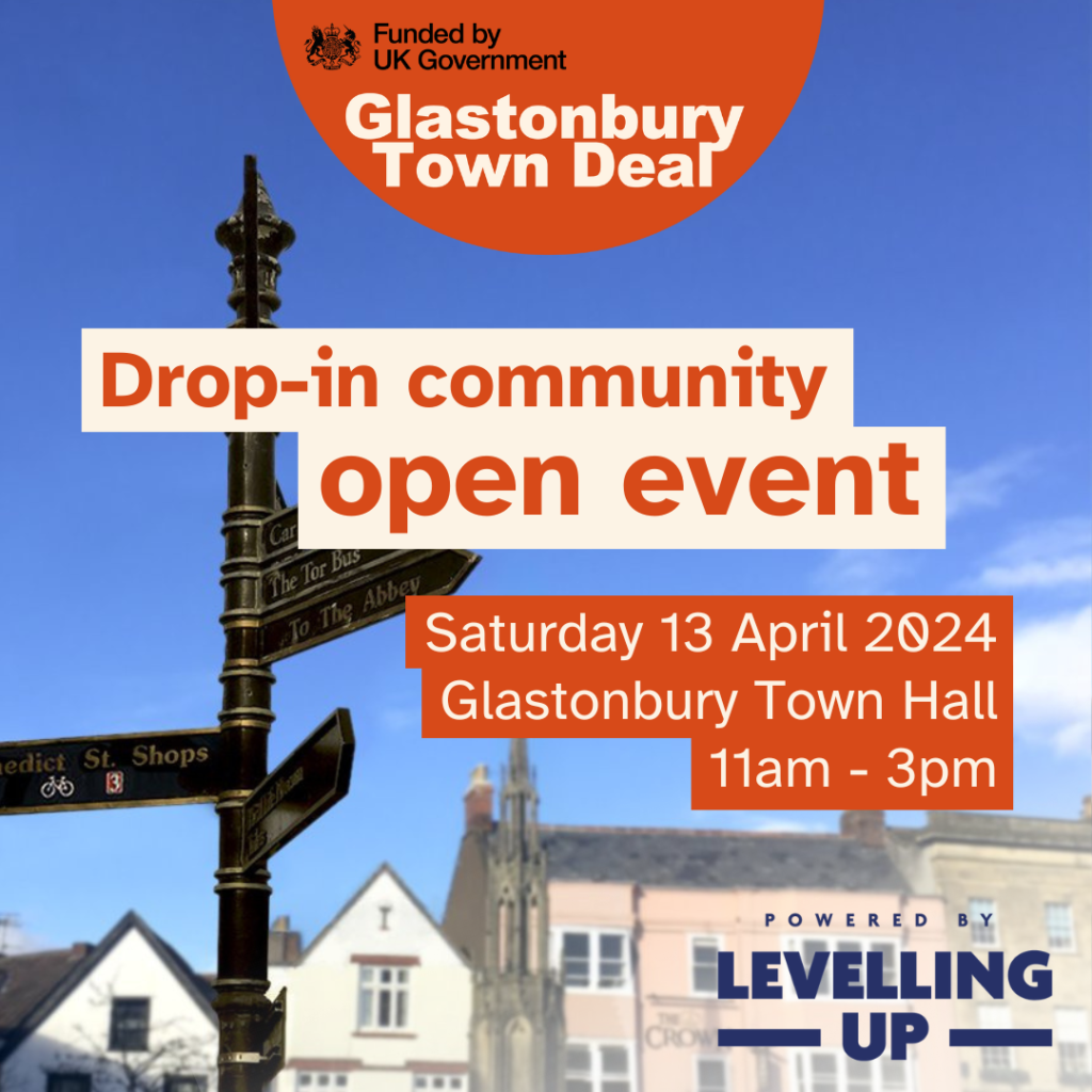 Open day poster with photo of signpost