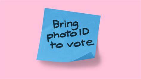 post it note saying bring ID to vote