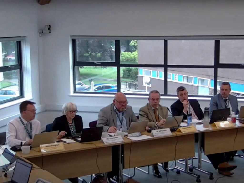 Screengrab of Somerset Council's Executive meeting in progress.