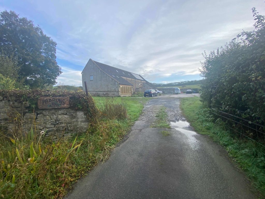 Paddons Barn entrance