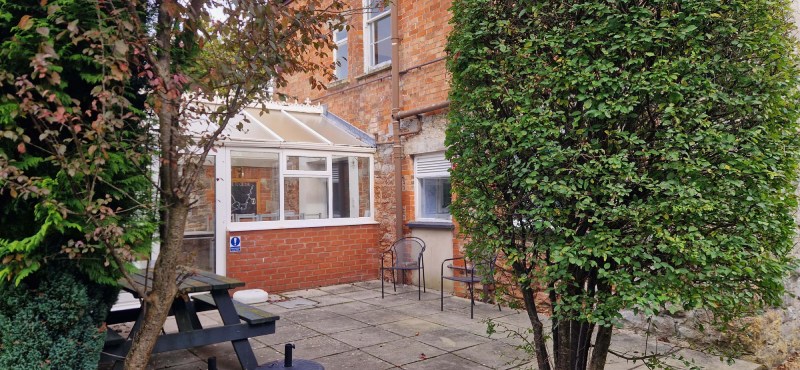 Cheddar Youth Hostel Association court yard