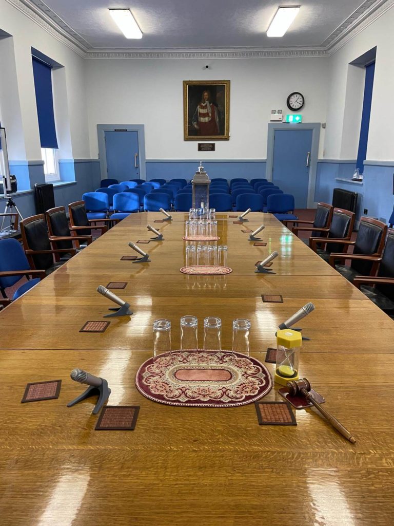 Glastonbury Town Hall, interior