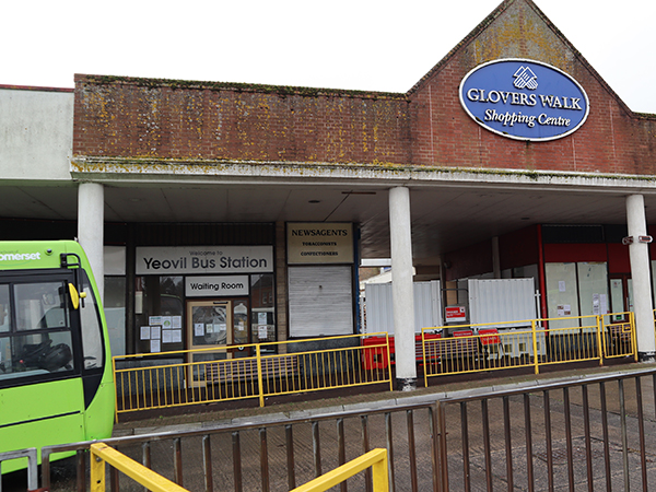 Yeovil Bus Station at Glovers Walk.
