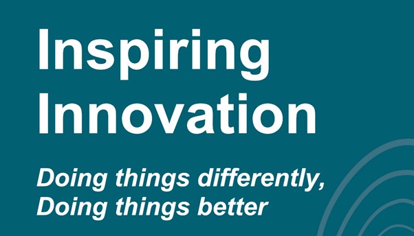 graphic showing the headline Inspiring Innovation