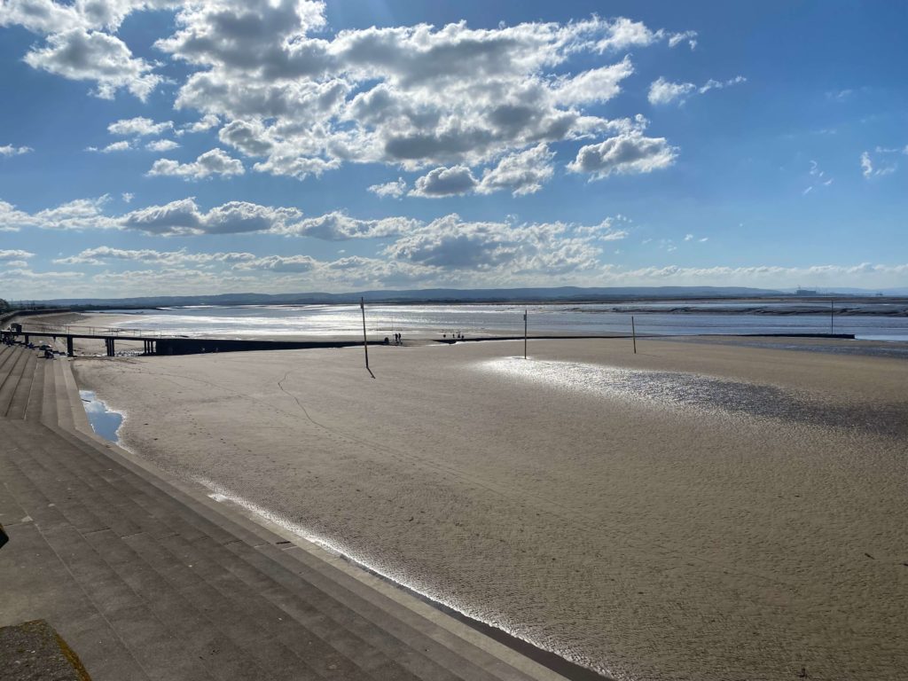 Burnham on Sea beach and promenade, exterior