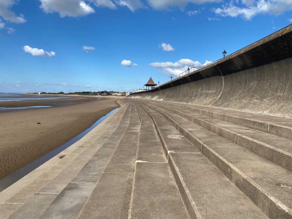 Burnham on Sea beach and promenade, exterior