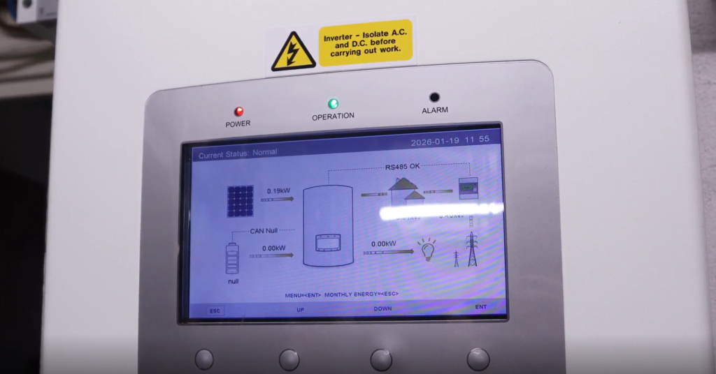 Screen that demonstrates how energy cost has been reduced using the Warm Homes: Local Grant grant.