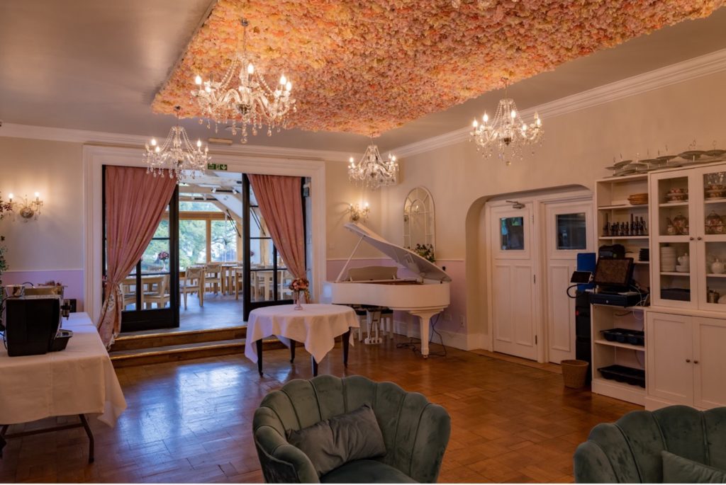 inside a large room in Croydon Hall an 8-acre exclusive-use country house estate in Somerset